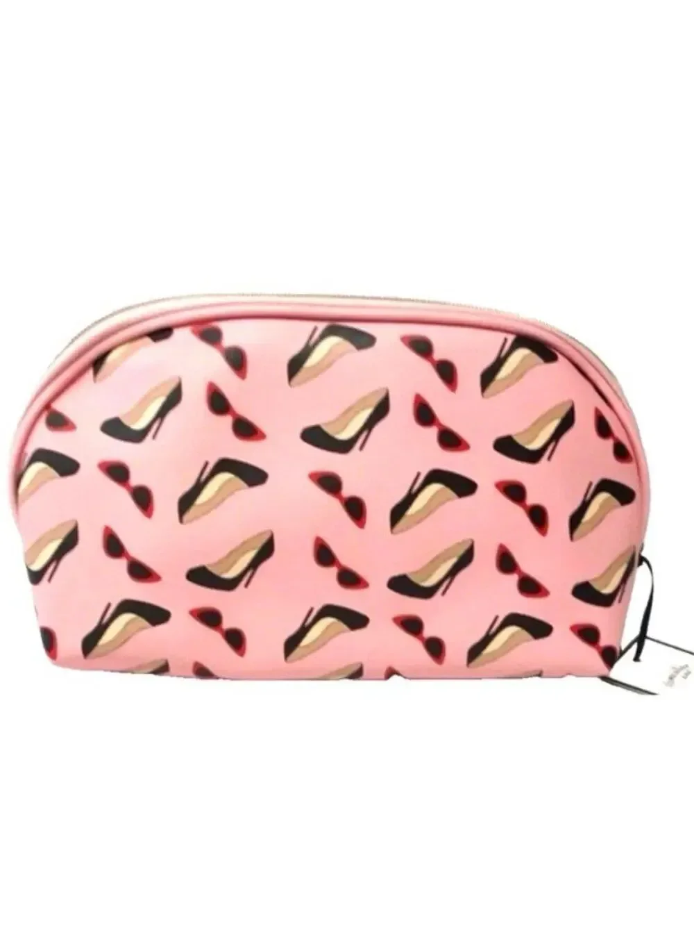 Pink Sunglasses Heels Heels Cosmetic Makeup Travel Bag Zips Clementine Jane NWT